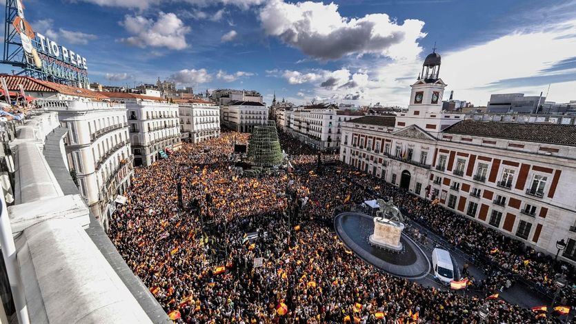 Protesta del PP en Sol, Madrid