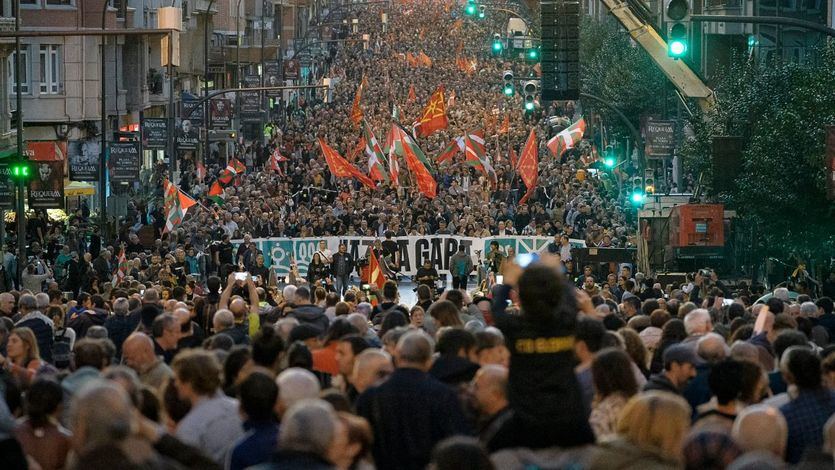 Manifestación en Bilbao por la nación vasca