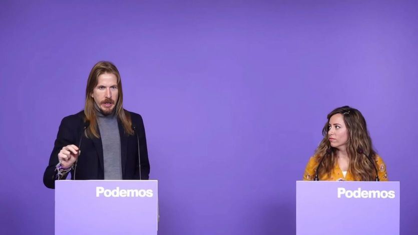 Rueda de prensa de Podemos con Pablo Fernández y María Teresa Pérez
