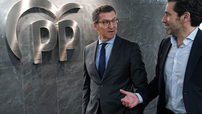 Alberto Núñez Feijóo y Borja Sémper, tras el Comité de Dirección del PP