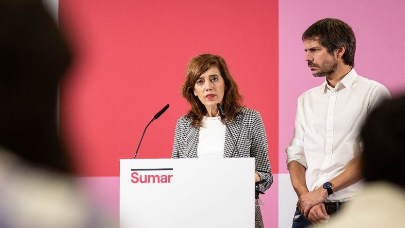 Los portavoces de Sumar, Ernest Urtasun y Marta Lois