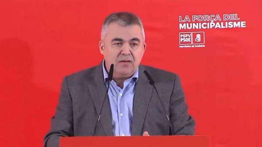 Santos Cerdán en un acto del PSOE