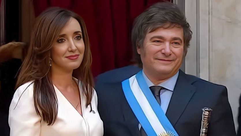 Javier Milei con su pareja, Fátima Flórez