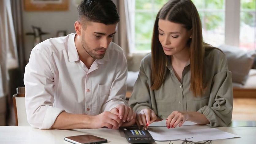 Una pareja echando cuentas