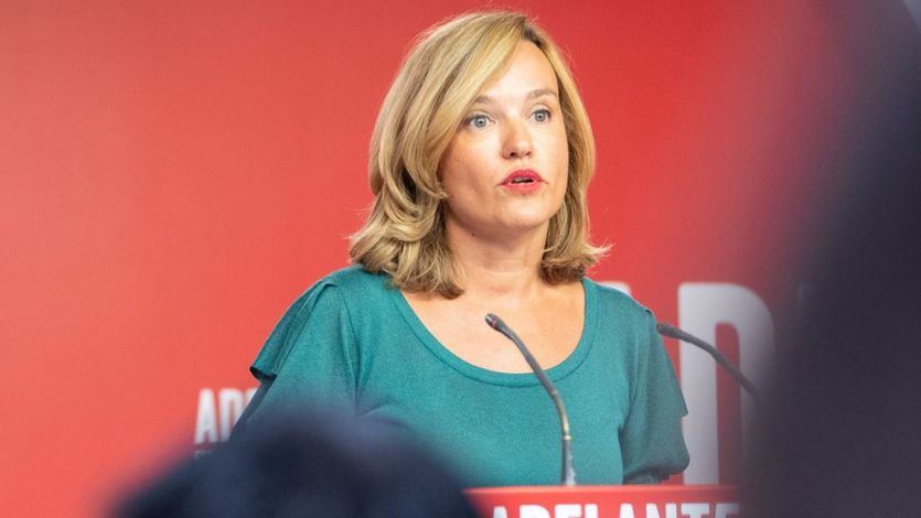 Rueda de prensa de Pilar Alegría en la sede del PSOE