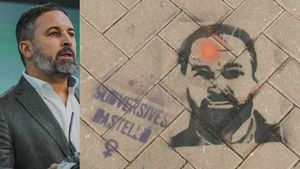 Absuelven a un grupo feminista por la pintada de Abascal con un punto rojo simulando un disparo