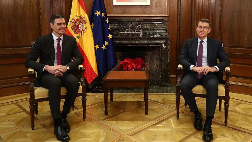 Pedro Sánchez y Alberto Núñez Feijóo, en un encuentro 