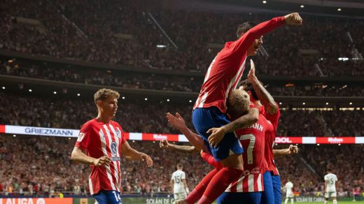 El Atlético de Madrid celebra un gol
