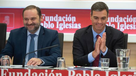 Ábalos y Sánchez, en un acto del PSOE