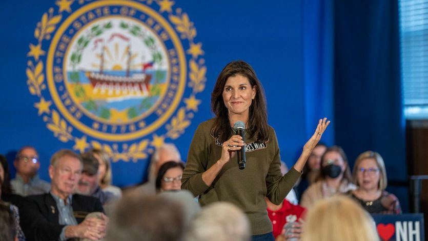 Nikki Haley, durante un acto