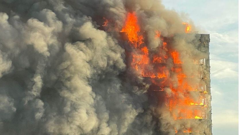 Incendio del edificio de Valencia