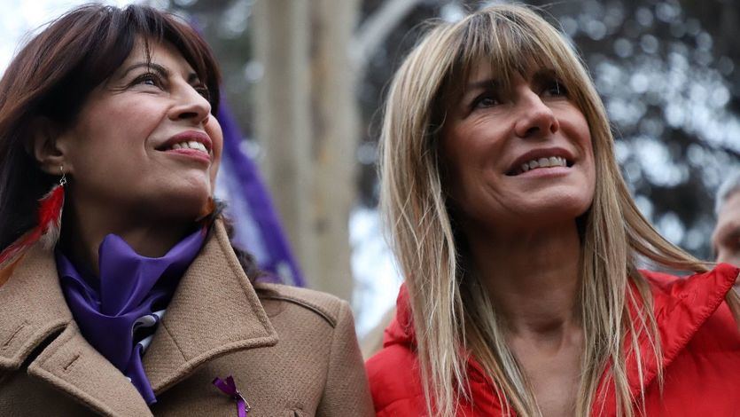 Ana Redondo y Begoña Gómez, en el 8-M