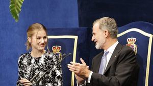 Princesa Leonor, con su padre, el rey Felipe VI