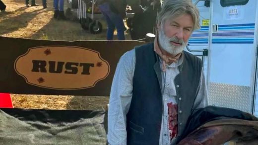 Alec Baldwin en el rodaje de 'Rust'