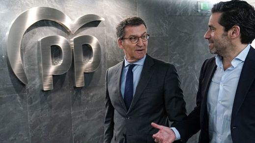 Alberto Núñez Feijóo y Borja Sémper, tras el Comité de Dirección del PP