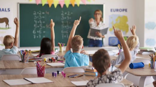 Niños en una escuela concertada