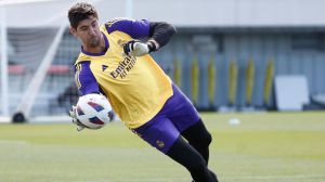 Thibaut Courtois, en un entrenamiento 