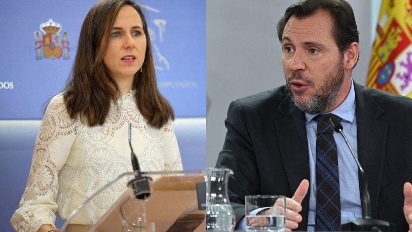 Ione Belarra de Podemos y el ministro Óscar Puente