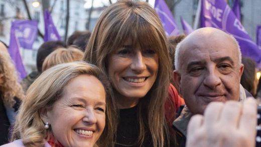 Begoña Gómez, en la marcha del 8-M del PSOE
