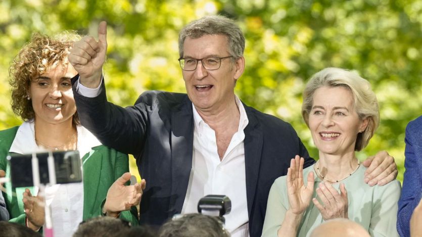 Feijóo, con Von der Leyen en Galicia