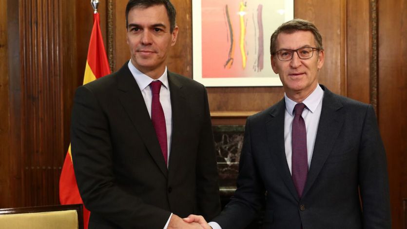 Pedro Sánchez y Alberto Núñez Feijóo, en un encuentro 