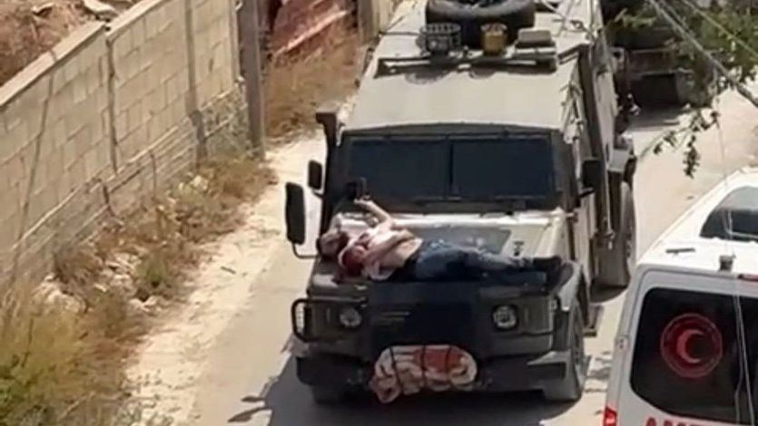 Palestino herido utilizado como escudo humano por el Ejército de Israel