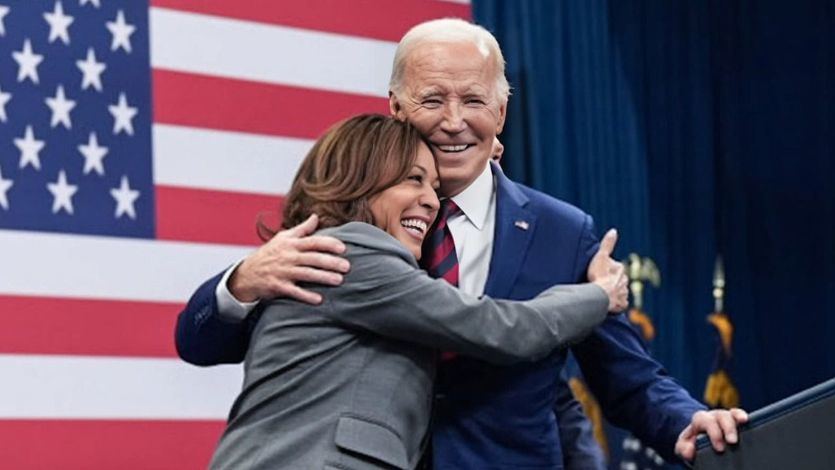 Kamala Harris, con Biden