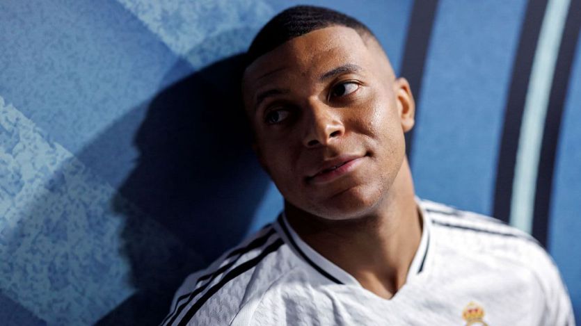 Kylian Mbappé, durante su presentación en el Real Madrid