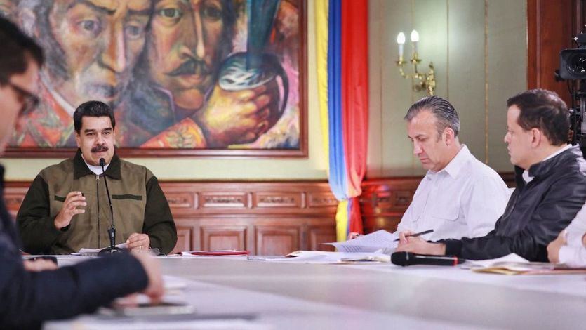 Una reunión presidencial de Nicolás Maduro