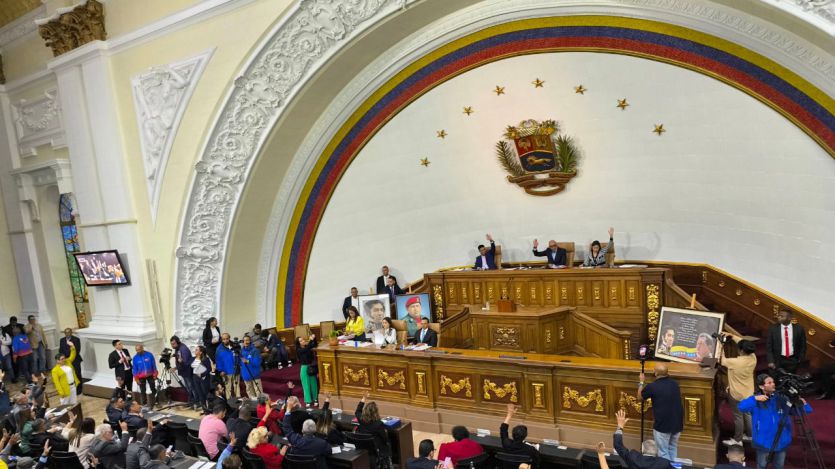 La sala de plenos de la Asamblea Nacional de Venezuela