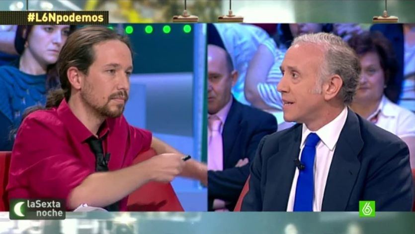 Pablo Iglesias y Eduardo Inda, juntos en un plató
