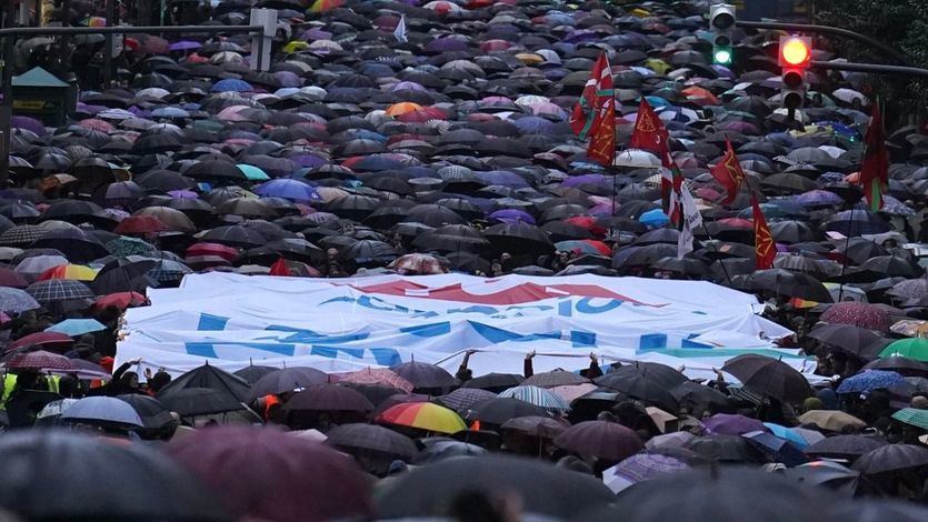 Manifestación en Bilbao por el fin de la dispersión de presos de ETA