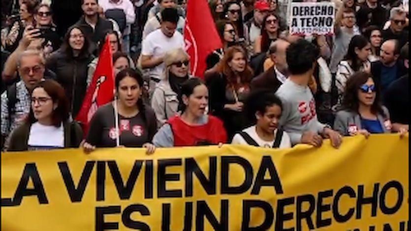 Manifestación por el alto precio de los alquileres