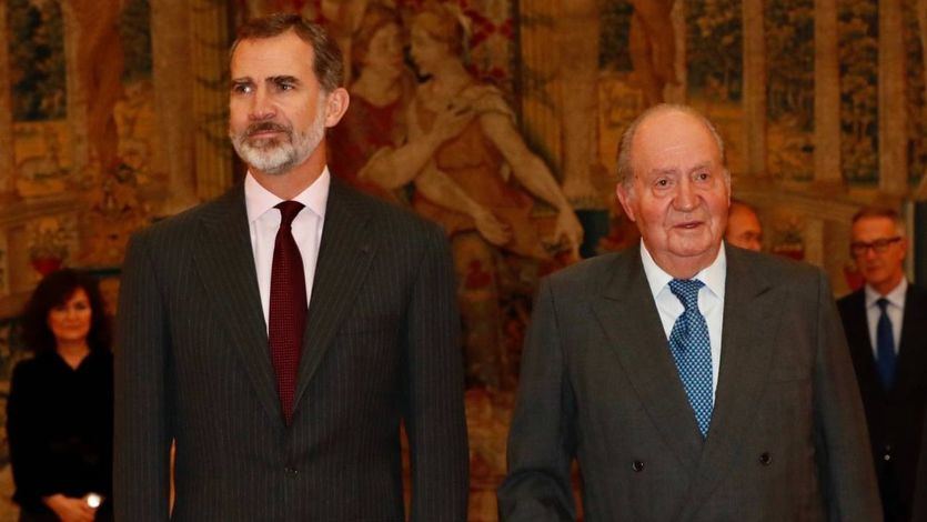 El Rey emérito, Juan Carlos I, con Felipe VI