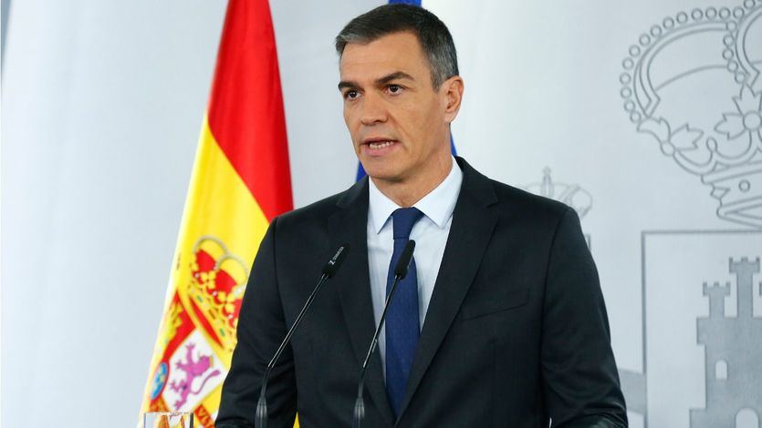 El presidente del Gobierno, Pedro Sánchez, en Moncloa