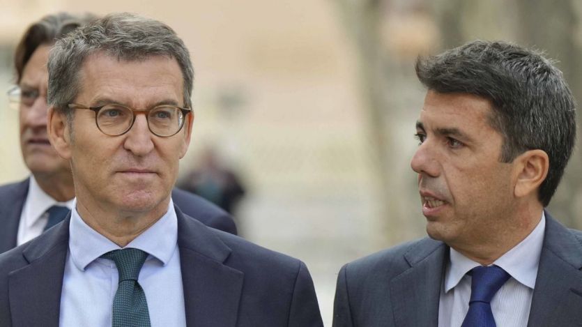 Alberto Núñez Feijóo y Carlos Mazón en Valencia