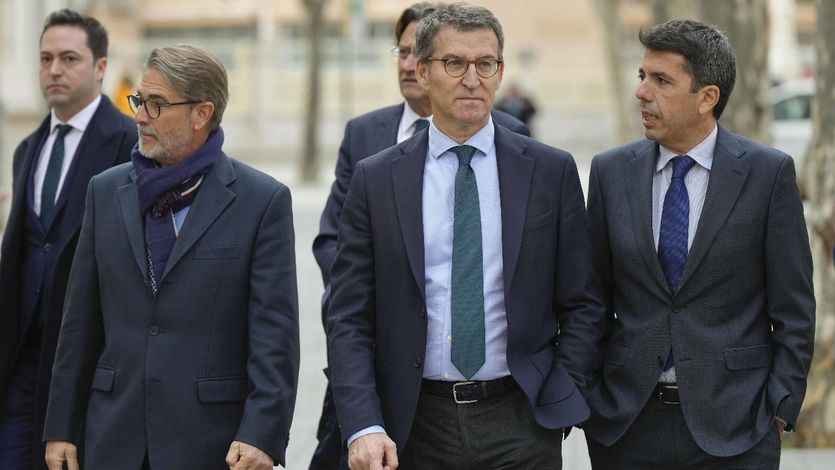 Alberto Núñez Feijóo y Carlos Mazón en Valencia
