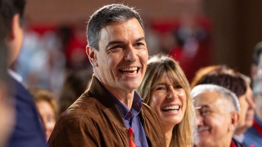 Begoña Gómez y Pedro Sánchez en el Congreso del PSOE