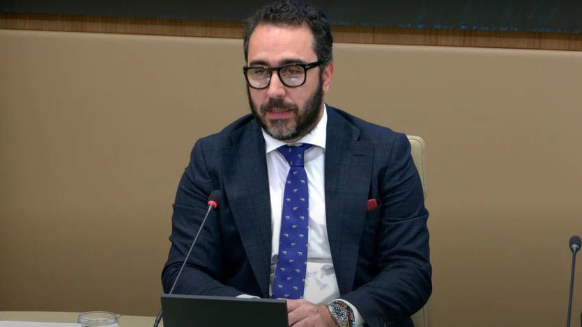 Victor de Aldama, declarando en el Parlament Balear