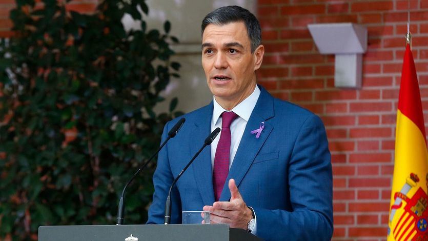 El presidente del Gobierno del Gobierno, Pedro Sánchez, en Moncloa
