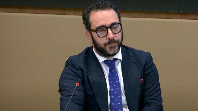 Victor de Aldama, declarando en el Parlament Balear