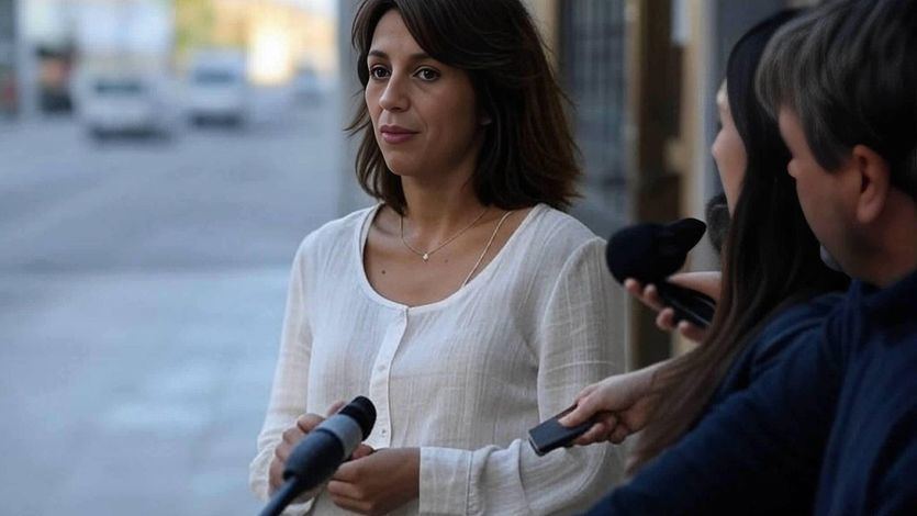 Juana Rivas, atendiendo a los medios