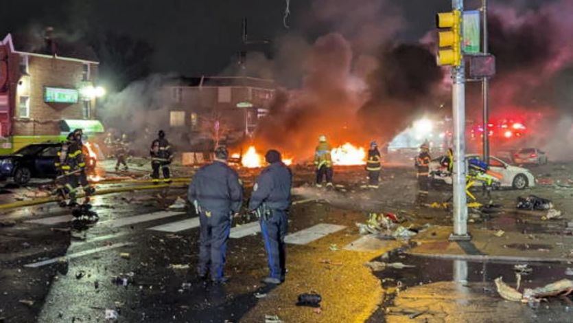 Avión se estrella en Filadelfia