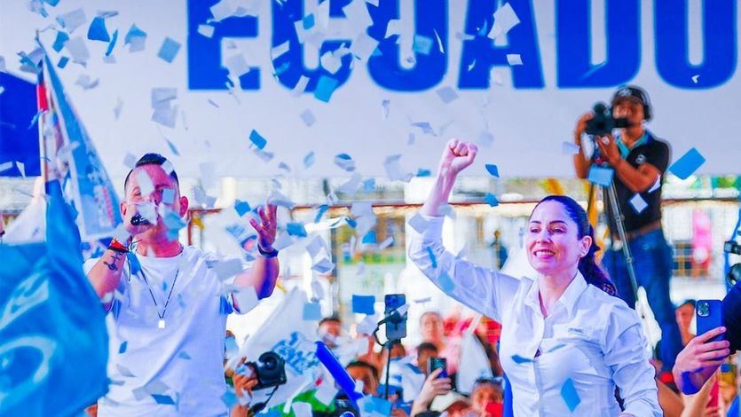 Luisa González, en un acto electoral