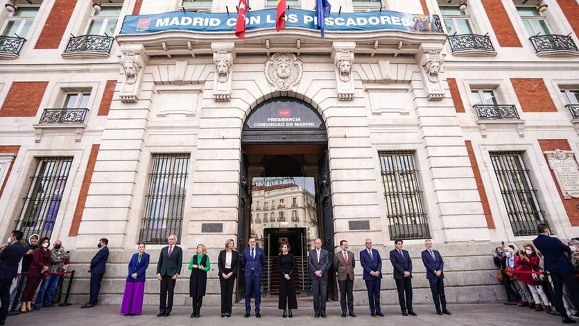 Ayuso, en un acto en la Puerta del Sol