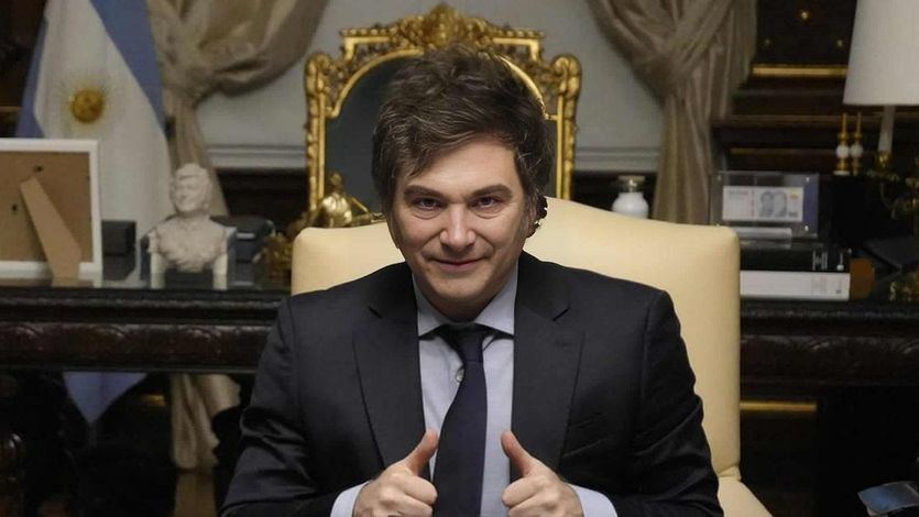 Javier Milei, en el despacho presidencial