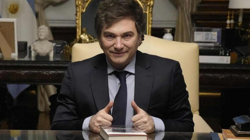 Javier Milei, en el despacho presidencial