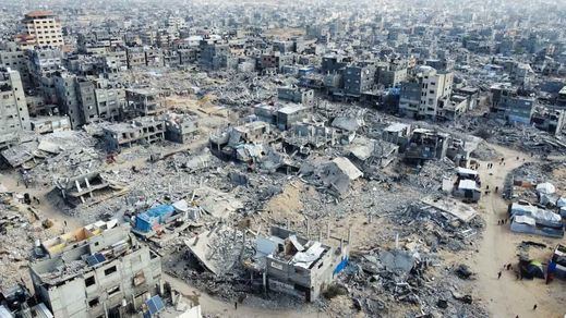 Barrio de Gaza destrozado