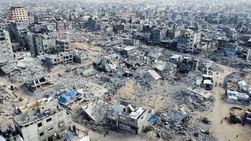 Barrio de Gaza destrozado