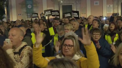 Manifestantes en la protesta de Valencia